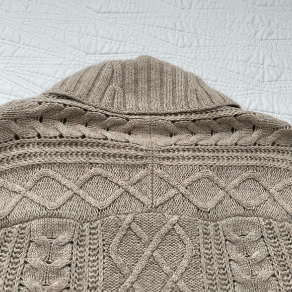 VINCE!!! Cashmere-alpaca-wood open front Cardigan - Picture 4 of 7